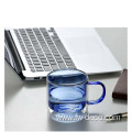 Double Wall Glass Tea Mug with Lid